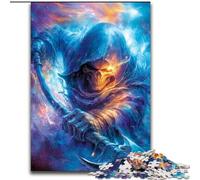Puzzle 1000 pièces en Bois, Chevalier Squelette, 50x75cm, Jeu interactif Familial, adapté aux 14 Ans et Plus