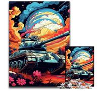 Puzzle 1000 pièces en Bois coloré, Motif réservoir, idéal pour se détendre et se Mettre au défi, décoration d'intérieur colorée, pour Les Amis 50x75cm / 19,68x29,52 Pouces