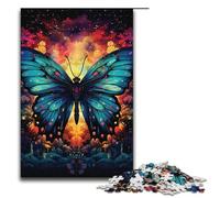 Puzzle 1000 pièces en Bois coloré représentant des étoiles et des Insectes psychédéliques pour Adultes Jeu Stimulant (38 x 26 cm)