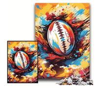 Puzzle 1000 pièces en Bois coloré Rugby pour Adultes 50x75cm, idéal pour la décoration intérieure, l'entraînement cérébral et Les Cadeaux de Noël