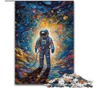 Puzzle 1000 pièces en Bois « Debout sur l'infini », idée Cadeau pour Les fêtes, Illustration Humoristique, Illustration détaillée 50x75cm. Un pour Noël ou Un Anniversaire.