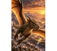 Puzzle 1000 pièces en Bois Dragon au-Dessus des Sommets