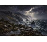 Puzzle 1000 pièces en Bois Falaises côtières sous la tempête