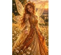 Puzzle 1000 pièces en Bois Fée dorée de la Prairie d'été