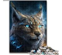 Puzzle 1000 pièces en Bois Lynx Magique, Taille 50x75cm, idéal pour Les Amoureux, idéal pour Noël, Le Nouvel an ou la Saint-Valentin