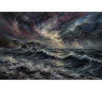 Puzzle 1000 pièces en Bois Mer déchaînée sous l’Orage