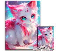 Puzzle 1000 pièces en Bois Motif Chaton Dieu, pour Les 14 Ans et Plus, défi éducatif, activités Amusantes à la Maison, Cadeaux d'anniversaire, Cadeaux de Voyage, 50x75cm