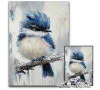 Puzzle 1000 pièces en Bois Motif Oiseau Bleu, Jeux, Jouets, Cadeau, pour sublimer l'amour Entre Couples, à partir de 14 Ans, 50x75cm