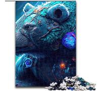 Puzzle 1000 pièces en Bois Motif Ours mécanique pour Adolescents, Jeux éducatifs familiaux, décoration d'intérieur, Cadeau (Taille 50x75cm)