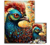 Puzzle 1000 pièces en Bois Motif Paon coloré pour Adultes. Un Casse-tête Stimulant à Faire soi-même, idéal pour Un Jeu Familial ou Un Cadeau décoratif. 50x75cm / 19,68x29,52 Pouces.