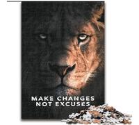 Puzzle 1000 pièces en Bois « Motivation pour Le Changement », Casse-tête Haute difficulté pour Adolescents 50x75cm, idéal pour Un Anniversaire, des Vacances, Noël ou Halloween