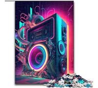 Puzzle 1000 pièces en Bois, Musique Live, néon, Casse-tête Stimulant pour Adolescents, soirée de Jeux en Famille, 1000 pièces(50x75cm)