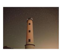 Puzzle 1000 Pièces en Bois-Phare,Bâtiment,Ciel étoilé,Étoiles,Nuit,Rochers 70x50cm
