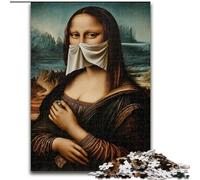 Puzzle 1000 pièces en Bois représentant la Joconde, Abstrait, 50x75cm, idéal pour décorer la Maison ou Le Bureau, Cadeau de Noël idéal
