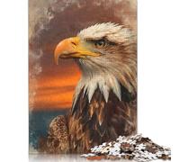 Puzzle 1000 pièces en Bois représentant Un Aigle à tête Blanche majestueux, Jeu éducatif, Jouet de défi, Cadeau de Noël, 1000 pièces (75 x 50 cm)