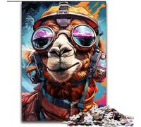 Puzzle 1000 pièces en Bois représentant Un alpaga, Un Casse-tête Stimulant à Faire soi-même, Un Jeu Familial idéal ou Un Cadeau décoratif(1000 pièces, 50x75cm)
