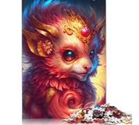 Puzzle 1000 pièces en Bois représentant Un bébé Dragon Mignon, idéal comme Cadeau de Noël, pour Adolescent, Amusant, 1000 pièces (75 x 50 cm)