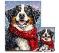 Puzzle 1000 pièces en Bois représentant Un Bouvier Bernois, idéal pour Les Jeux, Les Jouets et Les Cadeaux, pour sublimer l'amour Entre Couples à partir de 14 Ans 50x75cm