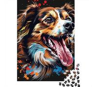 Puzzle 1000 pièces en Bois représentant Un Chien Breton pour Adultes et Adolescents (38 x 26 cm)