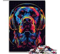 Puzzle 1000 pièces en Bois représentant Un Chien Labrador Retriever, avec Jeu interactif Familial, pour Les 14 Ans et Plus(1000 pièces, 50x75cm)
