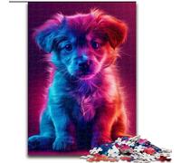 Puzzle 1000 pièces en Bois représentant Un Chien Mignon, Niveau débutant, idéal pour Les Anniversaires et Les fêtes, 50x75cm, activité familiale et Adulte, décoration d'intérieur à Faire soi-même.