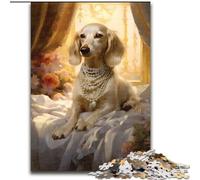 Puzzle 1000 pièces en Bois représentant Un Chiot choyé, Un Casse-tête Stimulant pour Les Adolescents, Amusant en Famille, décoration d'intérieur à Faire soi-même, 1000 pièces(50x75cm)