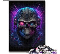 Puzzle 1000 pièces en Bois représentant Un crâne Punk, idéal pour Noël et Le Nouvel an, idéal pour Les fêtes 50x75cm Jeu de réflexion pour Adolescents pour Les fêtes