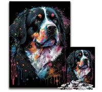 Puzzle 1000 pièces en Bois représentant Un Dogue du Tibet, Un pour Les Anniversaires, Les fêtes et Noël 50x75cm/19,68x29,52 Pouces.