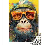 Puzzle 1000 pièces en Bois représentant Un Gorille, Jeu éducatif, Jeu de défi, Cadeau de Noël, 1000 pièces (75 x 50 cm)