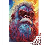 Puzzle 1000 pièces en Bois représentant Un Gorille, Jeu éducatif pour Adultes et Enfants (75 x 50 cm).