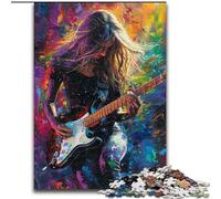 Puzzle 1000 pièces en Bois représentant Un Guitariste, idéal pour décorer la Maison ou Le Bureau, Cadeau de Noël idéal 50x75cm, décoration DIY, Stimulant pour Le Cerveau, idéal pour Les fêtes