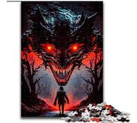 Puzzle 1000 pièces en Bois représentant Un Humain et Un Monstre, idée Cadeau Unique pour la décoration d'intérieur 50x75cm, Jeu de réflexion pour Adolescents, pour Les fêtes.