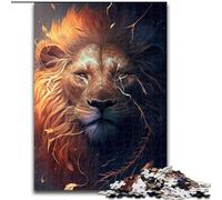 Puzzle 1000 pièces en Bois représentant Un Lion, idéal comme Cadeau de Noël ou de Nouvel an, idéal pour Les fêtes de Fin d'année 50x75cm