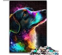 Puzzle 1000 pièces en Bois représentant Un Magnifique Chien, idéal comme Cadeau de Noël ou de Nouvel an, idéal pour Les fêtes de Fin d'année 50x75cm