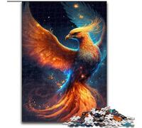 Puzzle 1000 pièces en Bois représentant Un Oiseau phénix, Jeu interactif Familial, Jeu éducatif, 1000 pièces(50x75cm)