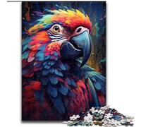 Puzzle 1000 pièces en Bois représentant Un Perroquet coloré, activité Amusante à Faire à la Maison 50x75cm, Jeu de réflexion pour Adolescents, pour Les fêtes