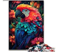 Puzzle 1000 pièces en Bois représentant Un Perroquet coloré, idéal pour la décoration de la Maison et du Bureau, pour Un Anniversaire 50x75cm pour Homme et Femme.