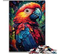 Puzzle 1000 pièces en Bois représentant Un Perroquet coloré, idéal pour la décoration de la Maison ou du Bureau, idéal pour Noël 50x75cm, décoration Artistique, Cadeau d'anniversaire idéal