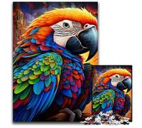 Puzzle 1000 pièces en Bois représentant Un Perroquet, idéal pour se détendre et se Mettre au défi, décoration d'intérieur colorée, pour Les Amis 50x75cm / 19,68x29,52 Pouces
