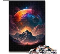 Puzzle 1000 pièces en Bois représentant Un Sommet de Montagne Mystique, Niveau débutant, idéal pour Les Anniversaires et Les fêtes, 50x75cm, idéal pour Une soirée de Jeux en Famille.