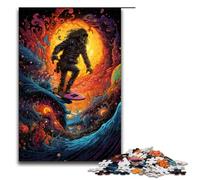 Puzzle 1000 pièces en Bois représentant Un Squelette de Skateboard Jeux éducatifs décoration d'intérieur 75 x 50 cm