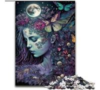Puzzle 1000 pièces en Bois représentant Une Belle Fille, avec Jeu interactif Familial, pour Les 14 Ans et Plus(1000 pièces, 50x75cm)