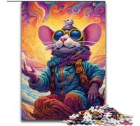 Puzzle 1000 pièces en Bois représentant Une Souris, idéal pour Un Anniversaire, Noël ou Halloween 50x75cm pour la décoration intérieure, l'entraînement cérébral et Les fêtes de Fin d'année
