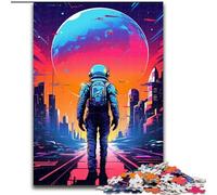Puzzle 1000 pièces en Bois, thème « Astronautes de rêve », pour Une Interaction familiale et Un défi cérébral, 1000 pièces(50x75cm)