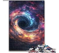 Puzzle 1000 pièces en Bois, tourbillons colorés, décoration idéale pour la Maison ou Le Bureau, Cadeau de Noël idéal 50x75cm, décoration Artistique à Faire soi-même, Cadeau d'anniversaire idéal.