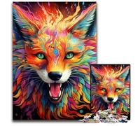 Puzzle 1000 pièces en Carton coloré représentant Un Renard,idéal pour Les Adultes. Un Casse-tête Stimulant à Faire soi-même,idéal pour Un Jeu Familial ou Un Cadeau décoratif. 26x38cm