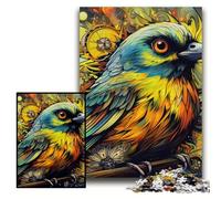 Puzzle 1000 pièces en Carton Moineau Vert 26x38cm pour la fête des mères, Les Anniversaires et Noël