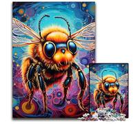 Puzzle 1000 pièces en Carton Motif Abeilles, idéal pour se détendre et se Mettre au défi, décoration d'intérieur colorée, pour Les Amis 26x38cm / 10,23x14,96 Pouces