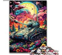 Puzzle 1000 pièces en Carton, Motif Chars colorés, Jeu de réflexion, Jeu Familial interactif, adapté aux Enfants de 1 à 3 Ans et Plus(26x38cm)