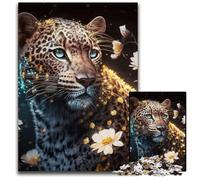 Puzzle 1000 pièces en Carton Motif léopard Fantastique pour Adultes, Jeu Familial interactif, décoration d'intérieur à Faire soi-même, Cadeau Casse-tête 26x38cm/10,23x14,96 Pouces